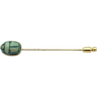 14K Scarab Stick Pin - image 1