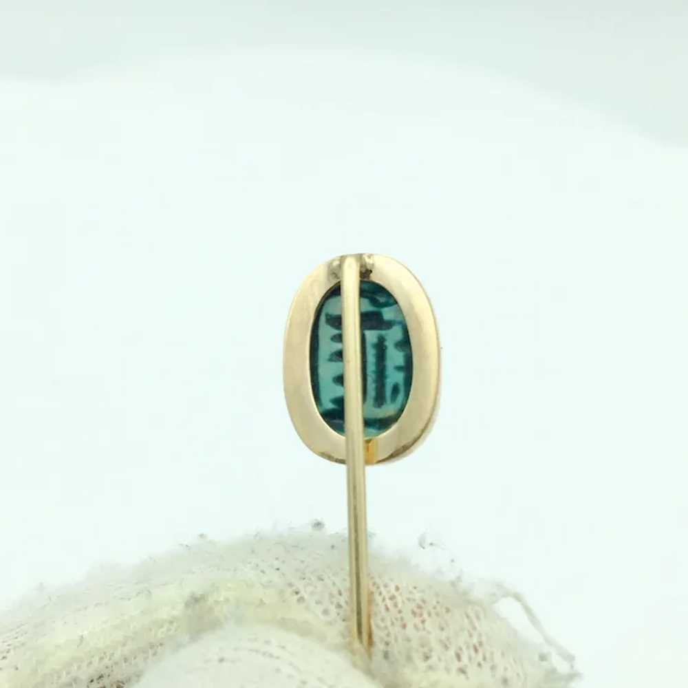 14K Scarab Stick Pin - image 3