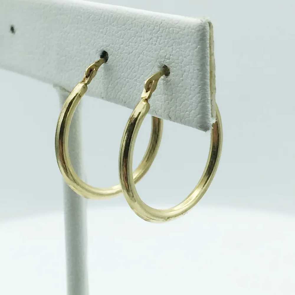 14K Hoop Earrings - image 3