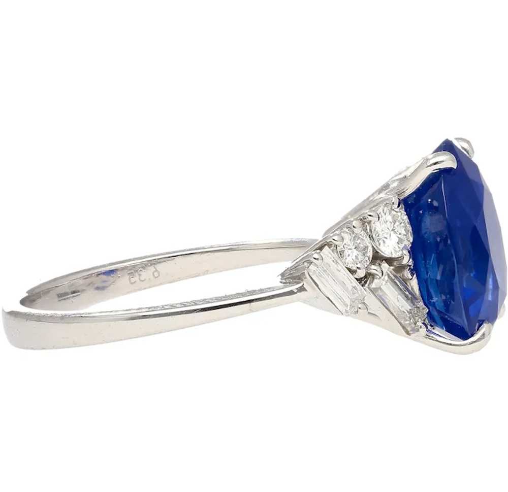 GRS Certified 6.35 Carat Royal Blue Oval Cut Natu… - image 3