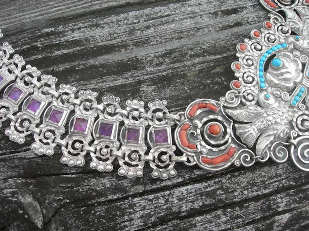 Mexico POULAT MATL Style Taxco Sterling Silver Hu… - image 5