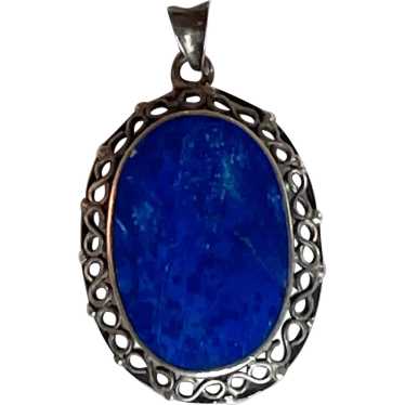 Mexican Silver and Lapis Pendant