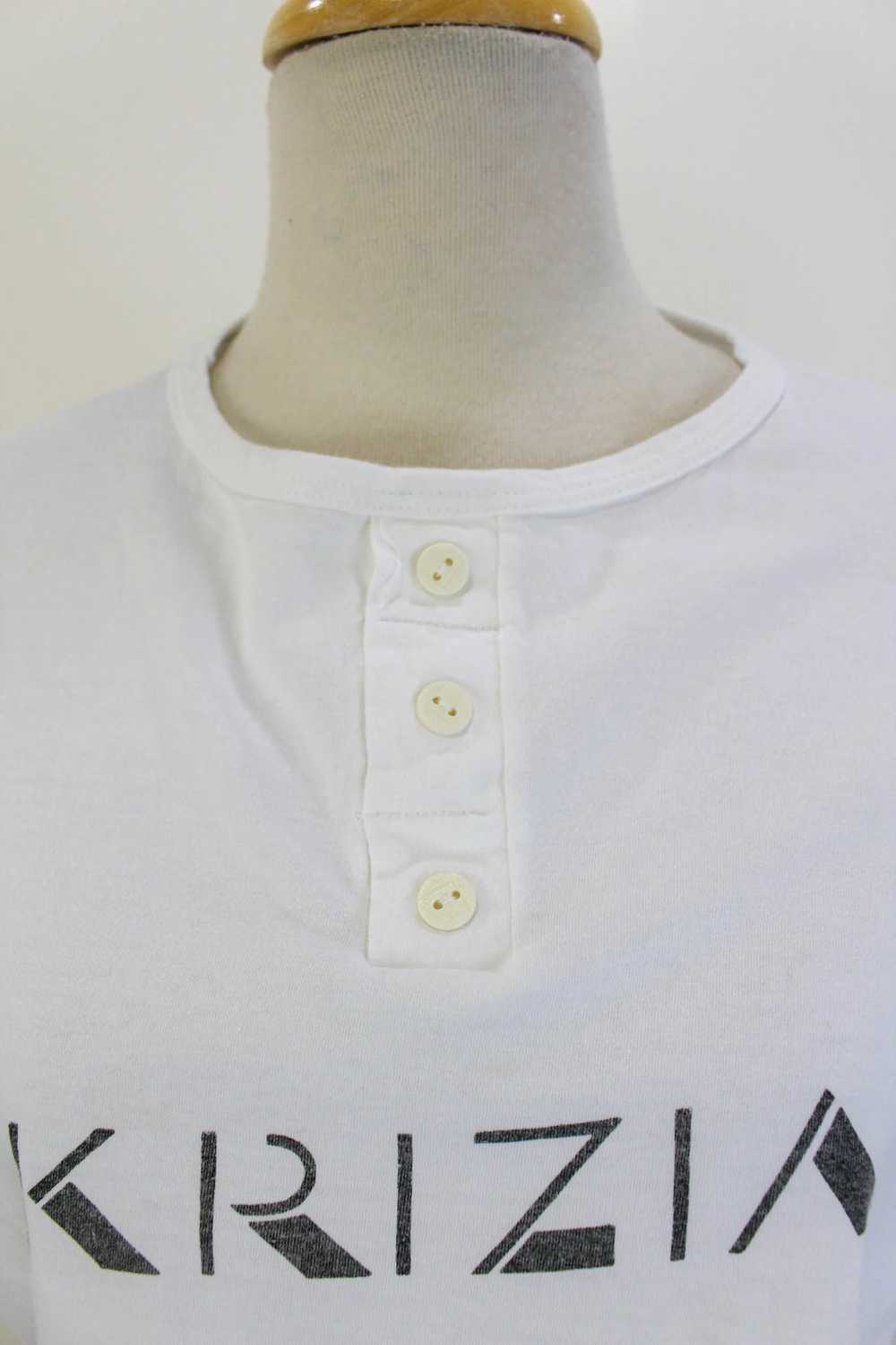 Vintage 1980s White Cropped Krizia Logo T Shirt, … - image 5