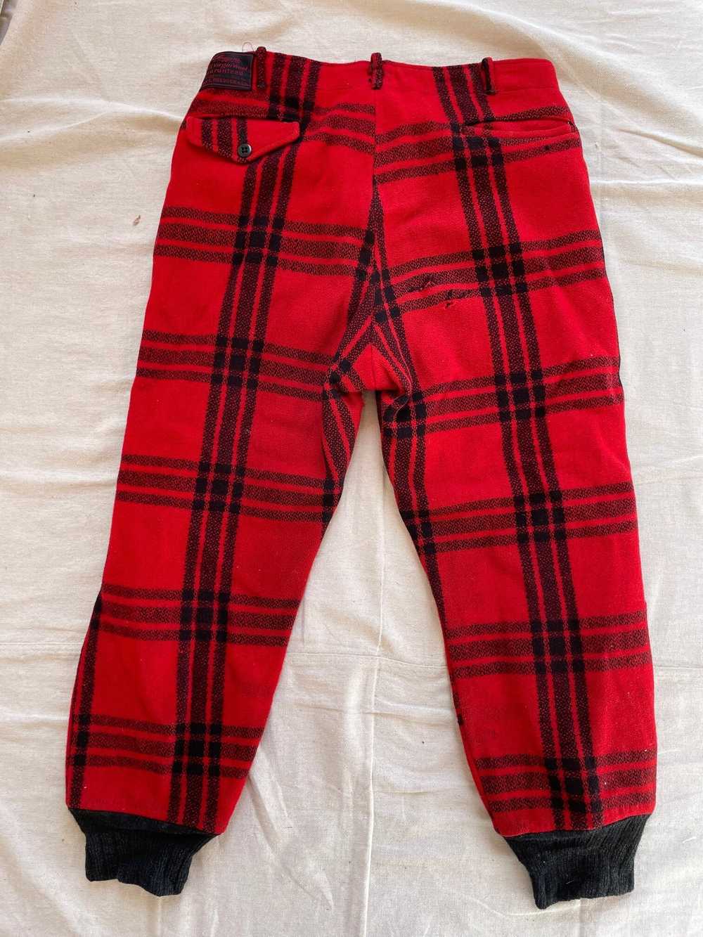 40s/50s Plaid Wool Snow Pants - image 5