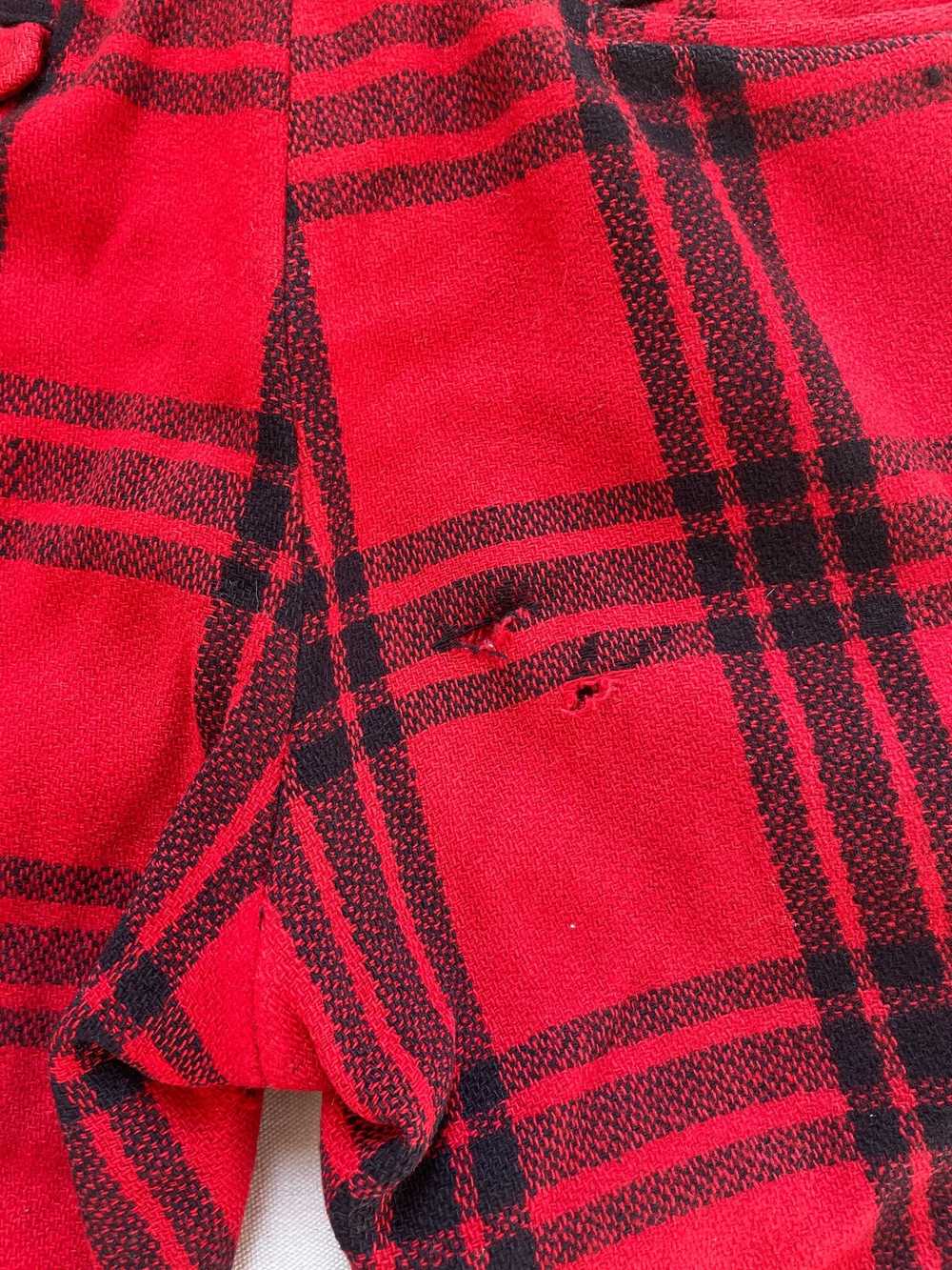 40s/50s Plaid Wool Snow Pants - image 7