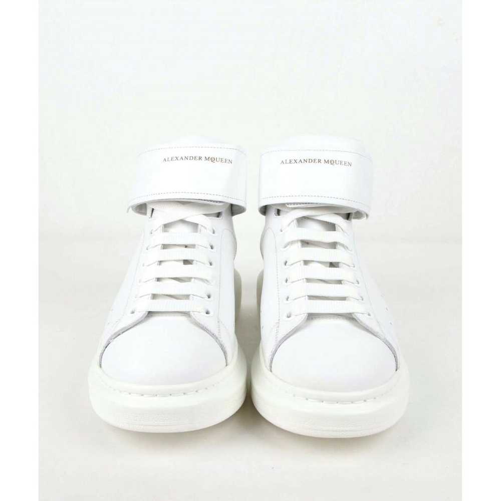 Alexander McQueen Oversize leather high trainers - image 5