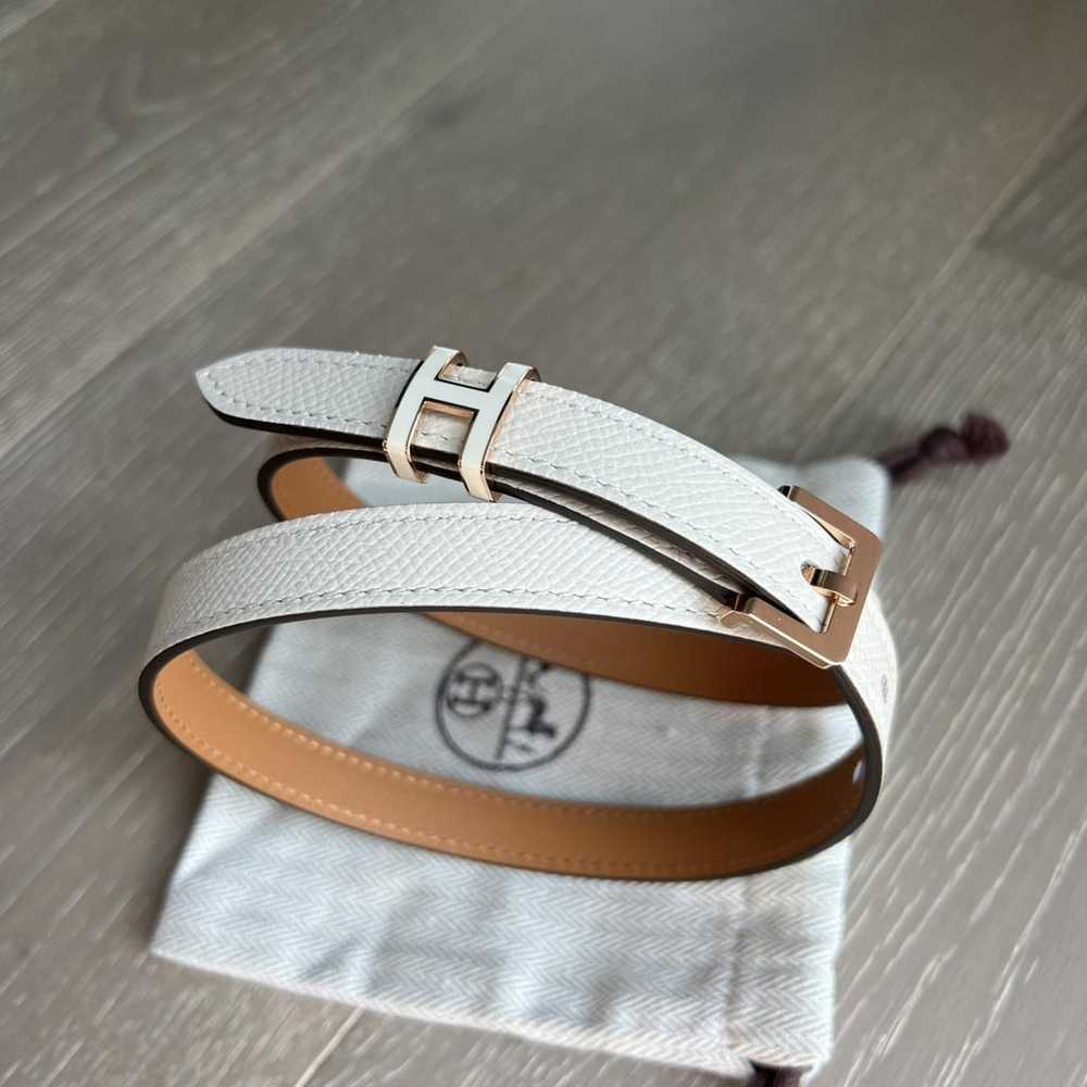 Hermès H leather belt - image 7