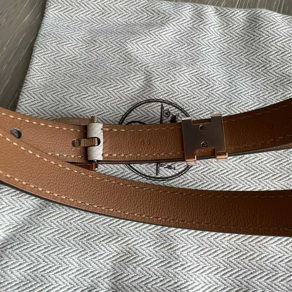Hermès H leather belt - image 9