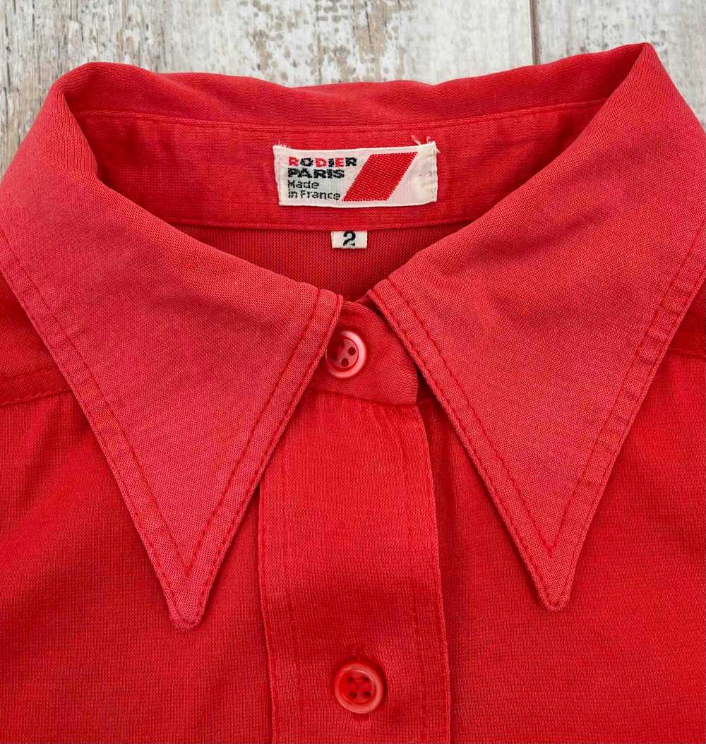 Cotton shirt - Rodier Made in France 70's cotton … - image 3