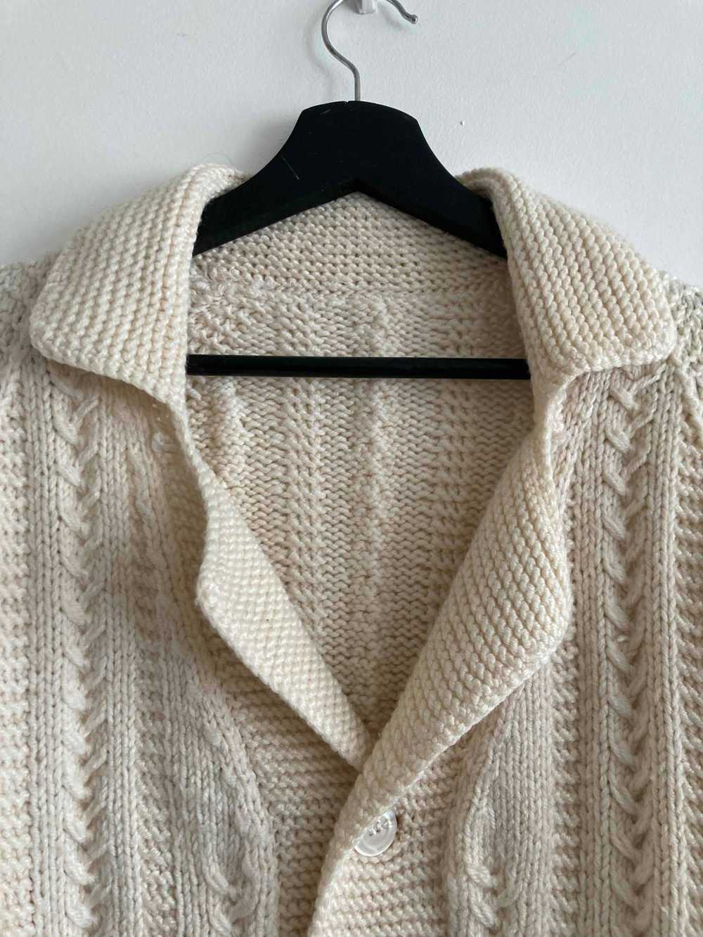 Wool jacket - Hand knitted wool jacket in Irish s… - image 2