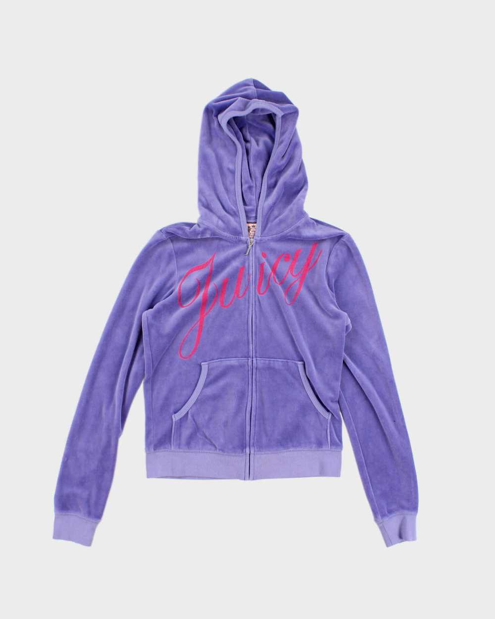 Y2K 00s Juicy Couture Purple Track Suit Hoodie - L - image 1