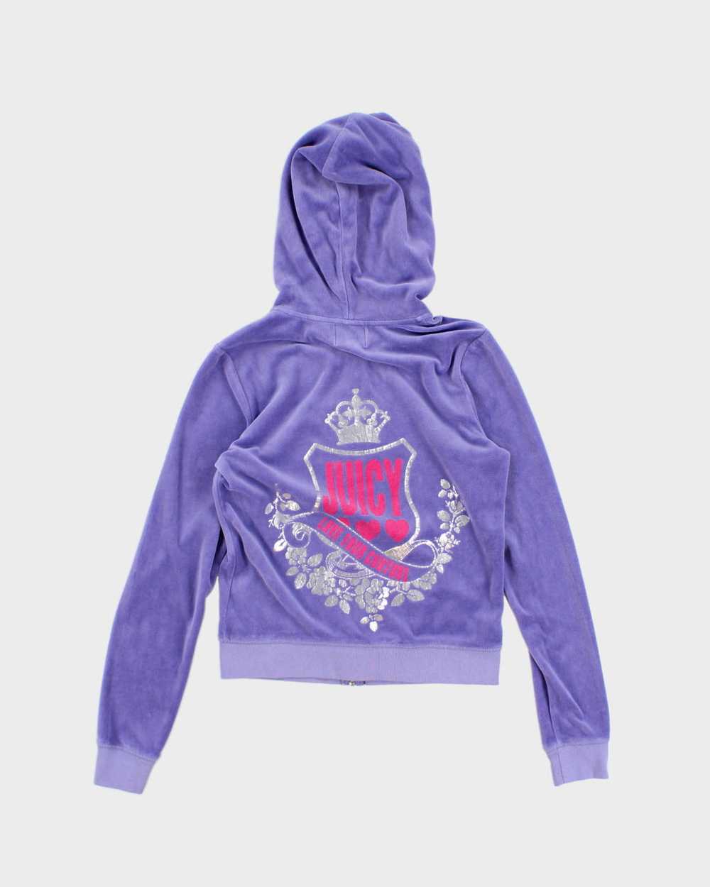 Y2K 00s Juicy Couture Purple Track Suit Hoodie - L - image 2