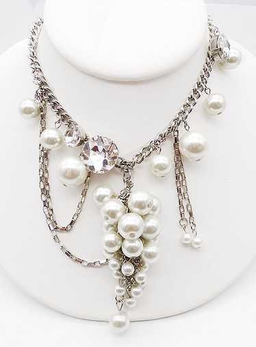 Drippy Pearls Asymmetrical Necklace - image 1