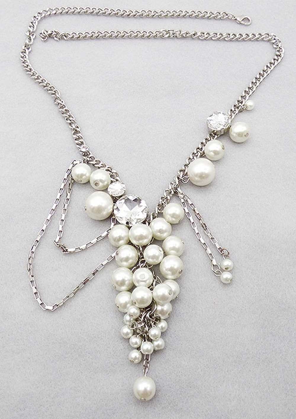 Drippy Pearls Asymmetrical Necklace - image 3