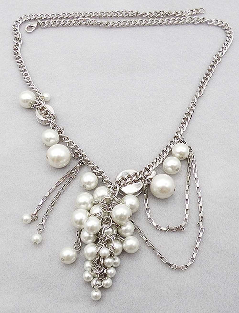 Drippy Pearls Asymmetrical Necklace - image 4