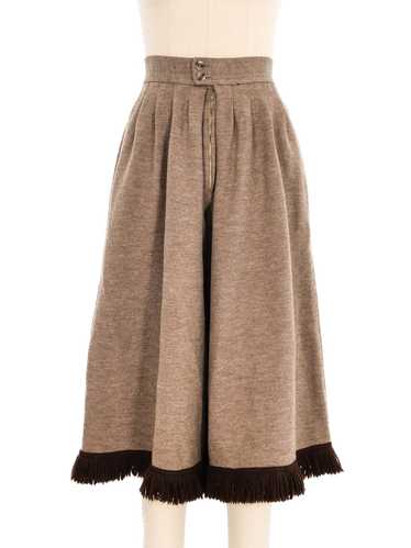 UNIQLO Marimekko wool blend heavy culottes wide leg pants high