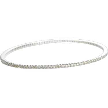 2 Carat Eternity Diamond Bracelet in 14k White Go… - image 1