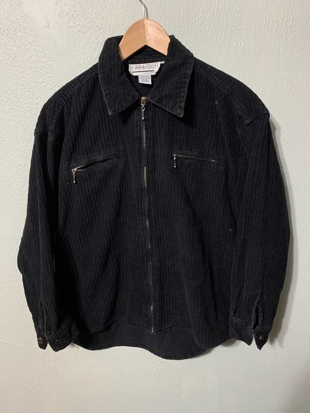 Streetwear × Vintage Vintage Black Thick Corduroy… - image 1