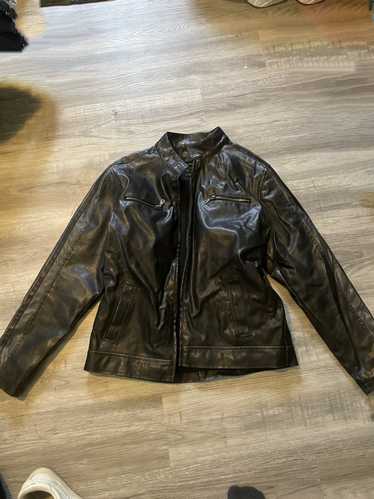 Carbon Carbon Black Leather racing jacket