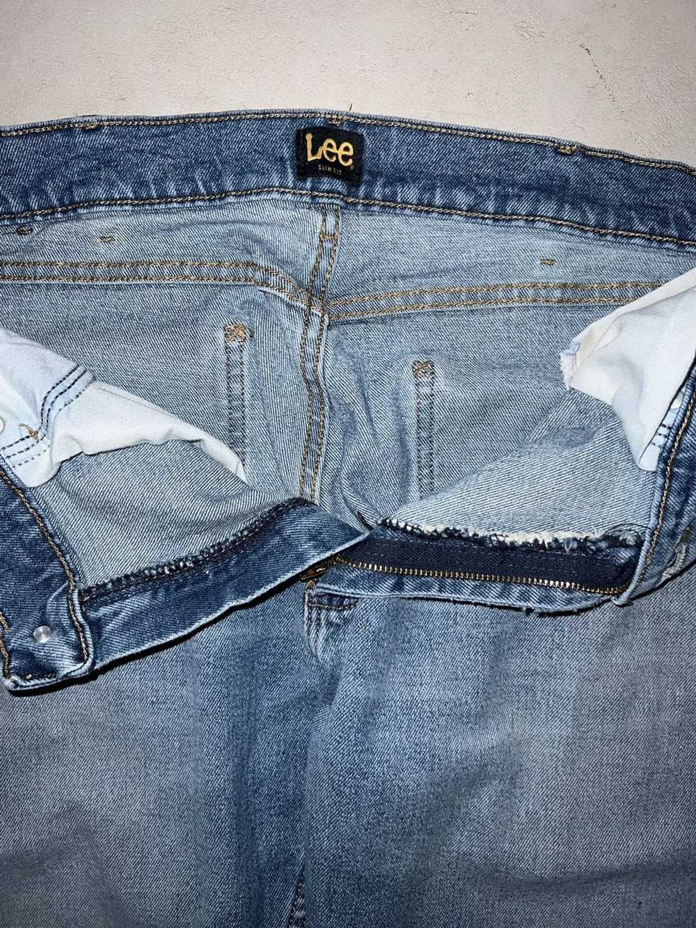 Lee × Vintage Lee 32x30 Slim Fit Blue Denim Jeans - image 3