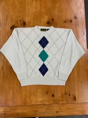 Coloured Cable Knit Sweater × Eddie Bauer × Vintag