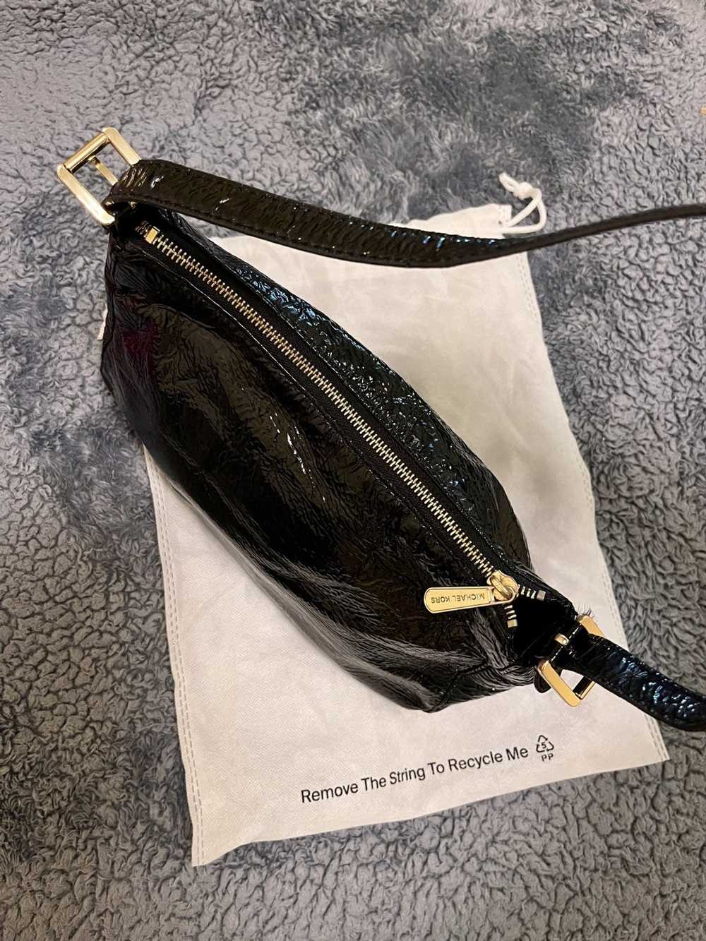 Michael Kors Black Shiny Leather Shoulder Bag - image 3
