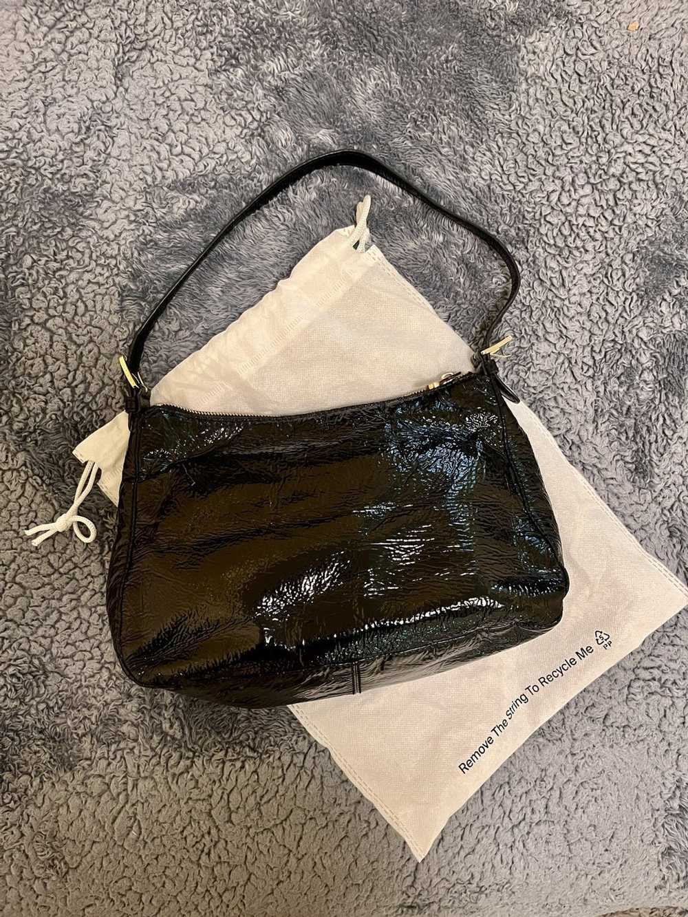 Michael Kors Black Shiny Leather Shoulder Bag - image 4
