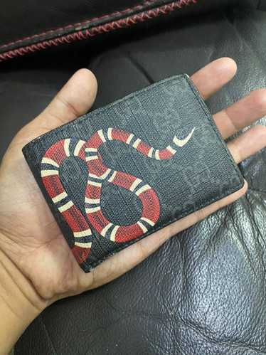 Gucci Black GG Supreme Canvas and Leather Kingsnake Card Holder – STYLISHTOP
