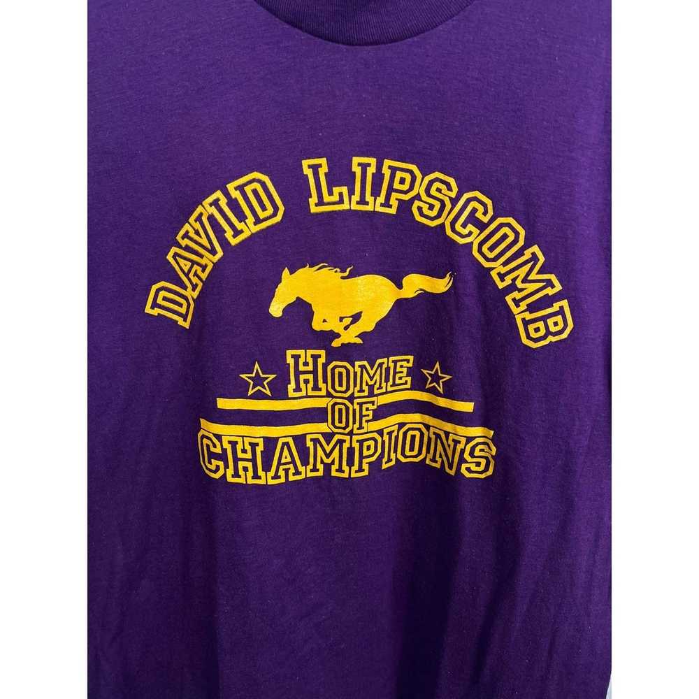 Screen Stars VTG 70s David Lipscomb “Champions” T… - image 2