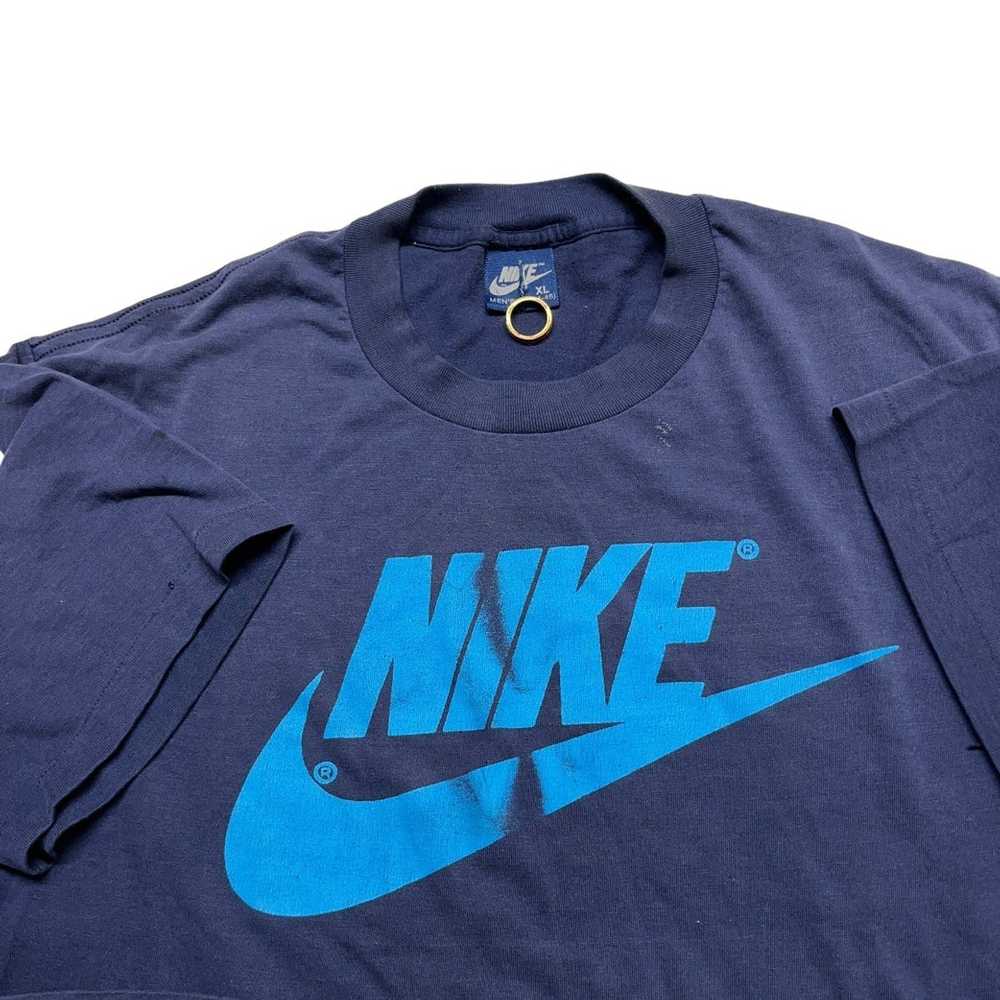Made In Usa × Nike × Vintage 80s Nike Spellout Te… - image 1