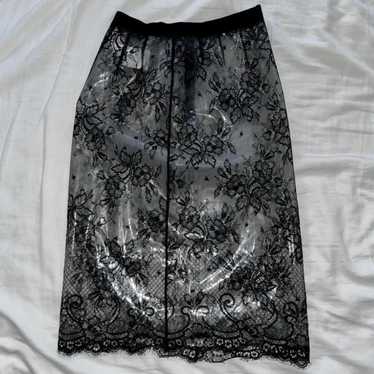 Maison Margiela Margiela SS17 Black lace PVC skirt - image 1