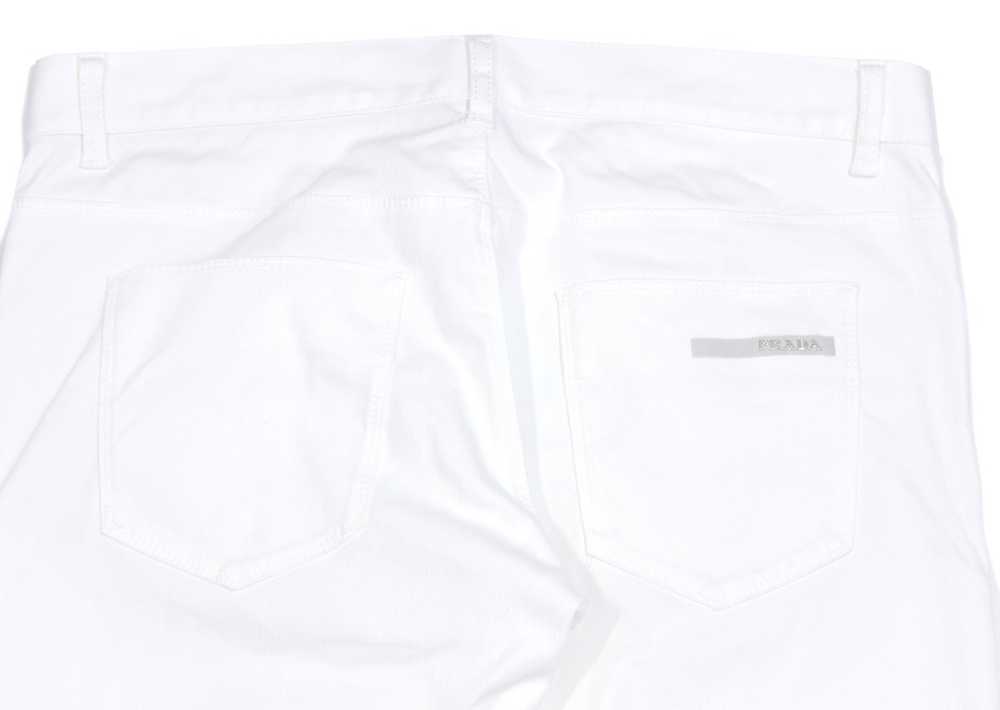 Prada 2007 Metal Logo Tapered Fit White Jeans - image 4