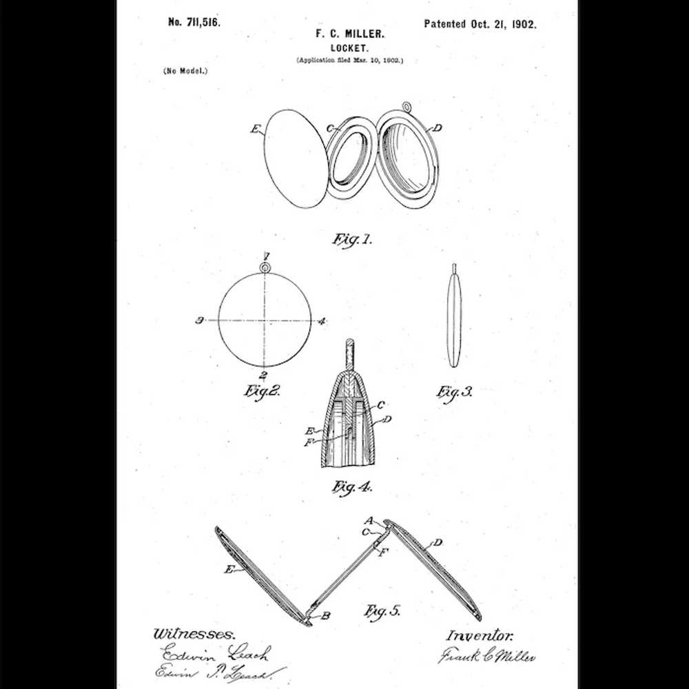 Rare Patented 1902 Sterling Triple Heart Locket P… - image 6