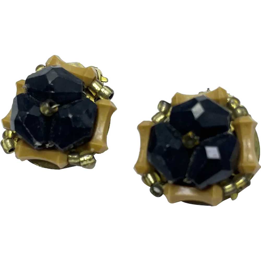 Vintage Hong Kong Beaded Earrings - image 1