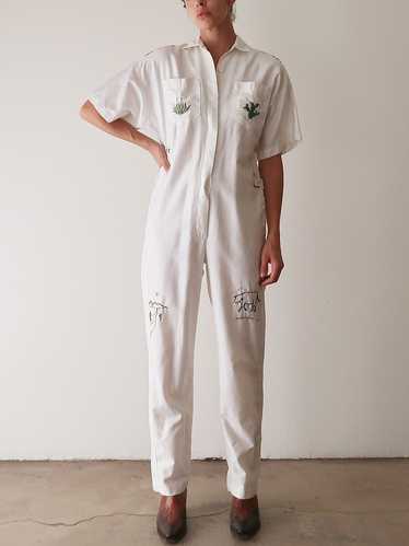 Embroidered Cotton Jumpsuit