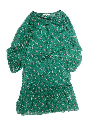 Gerard Darel Green Print Floral Dress UK 8 - image 1