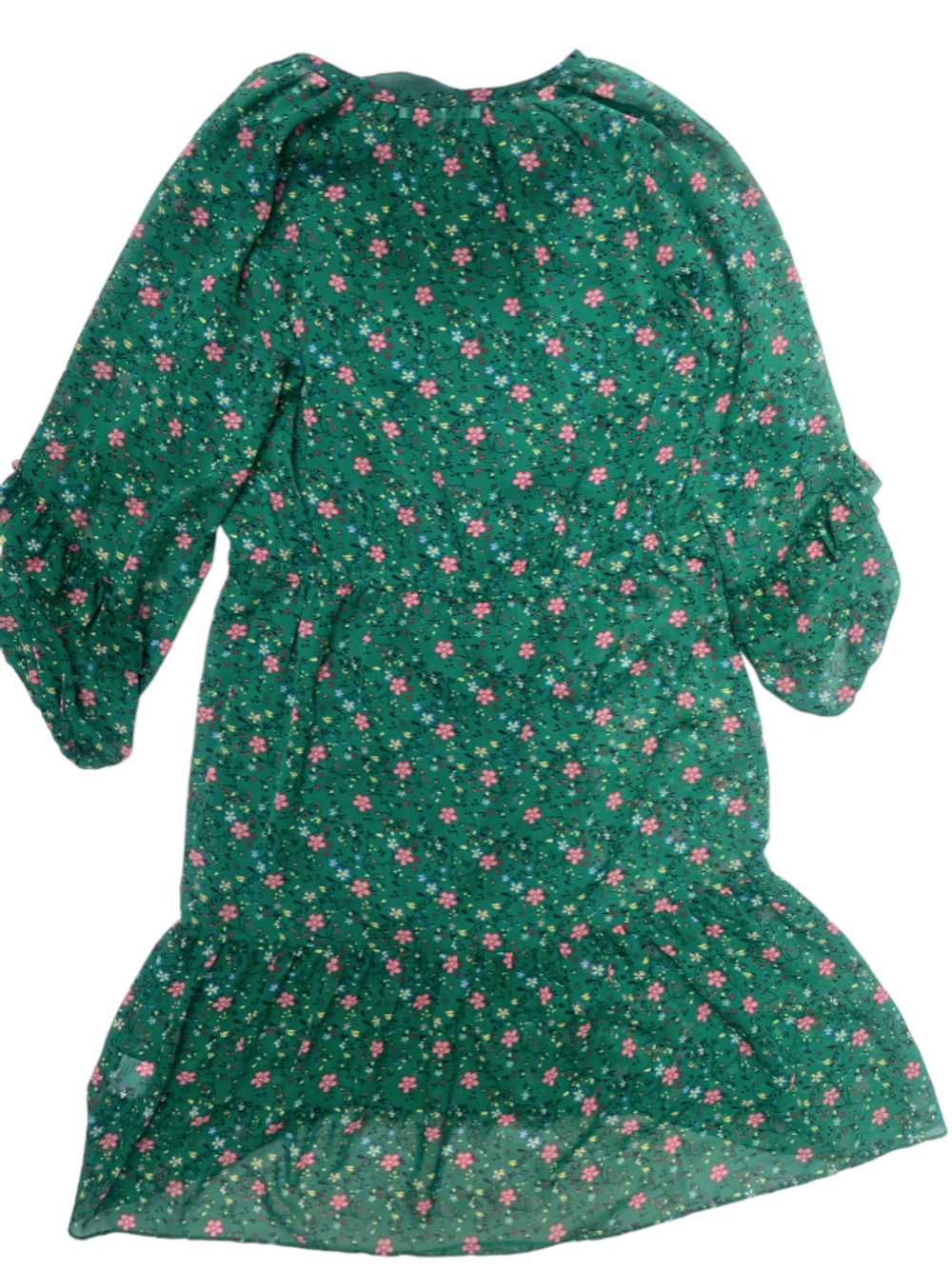 Gerard Darel Green Print Floral Dress UK 8 - image 2