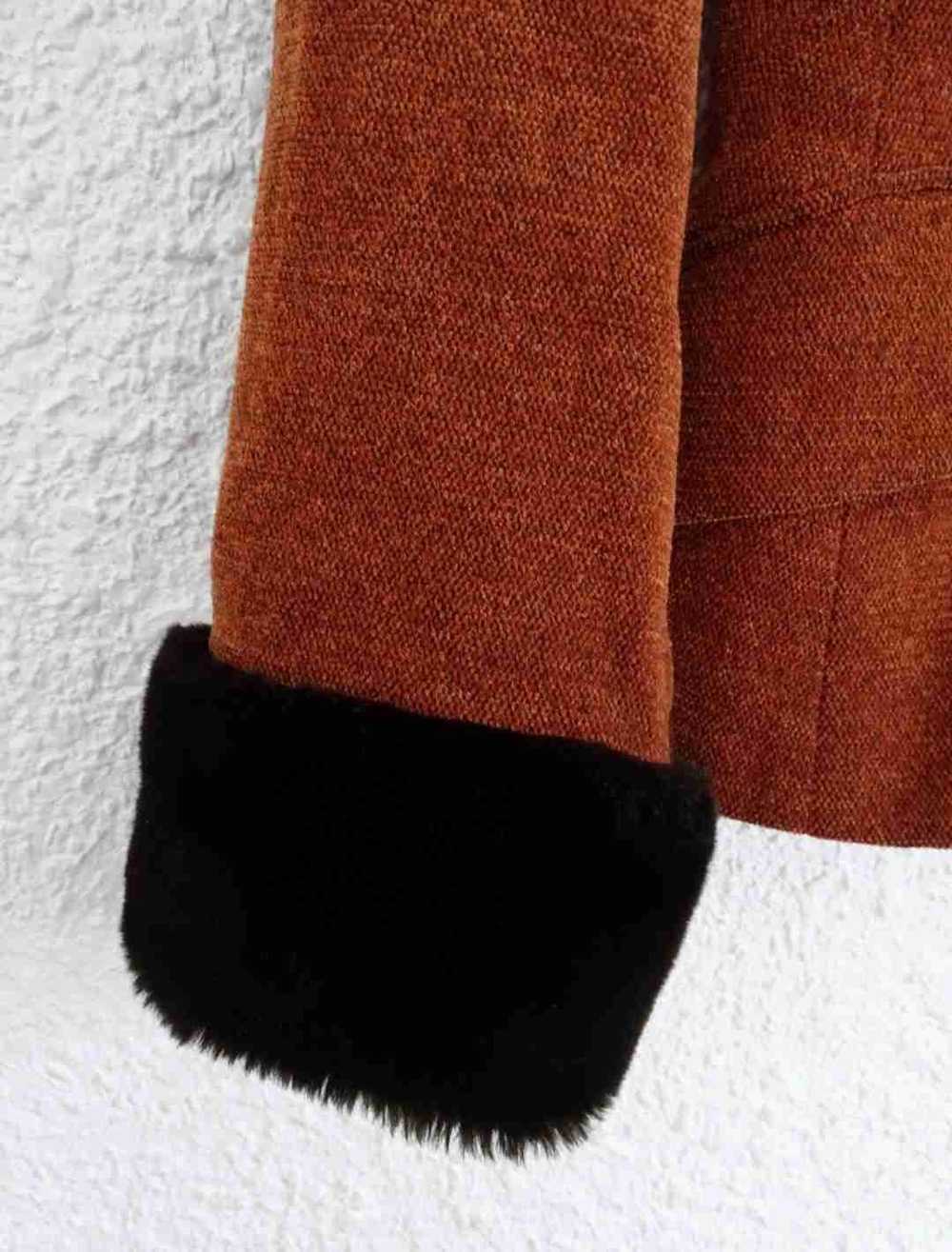 Wool jacket - Wool jacket, faux fur collar and cu… - image 3