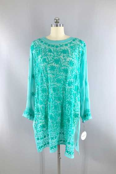 Vintage Embroidered Sheer Tunic
