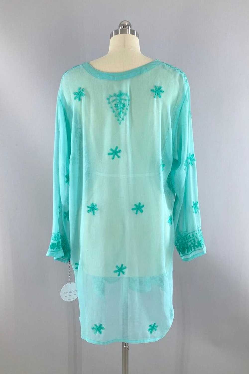 Vintage Embroidered Sheer Tunic - image 6