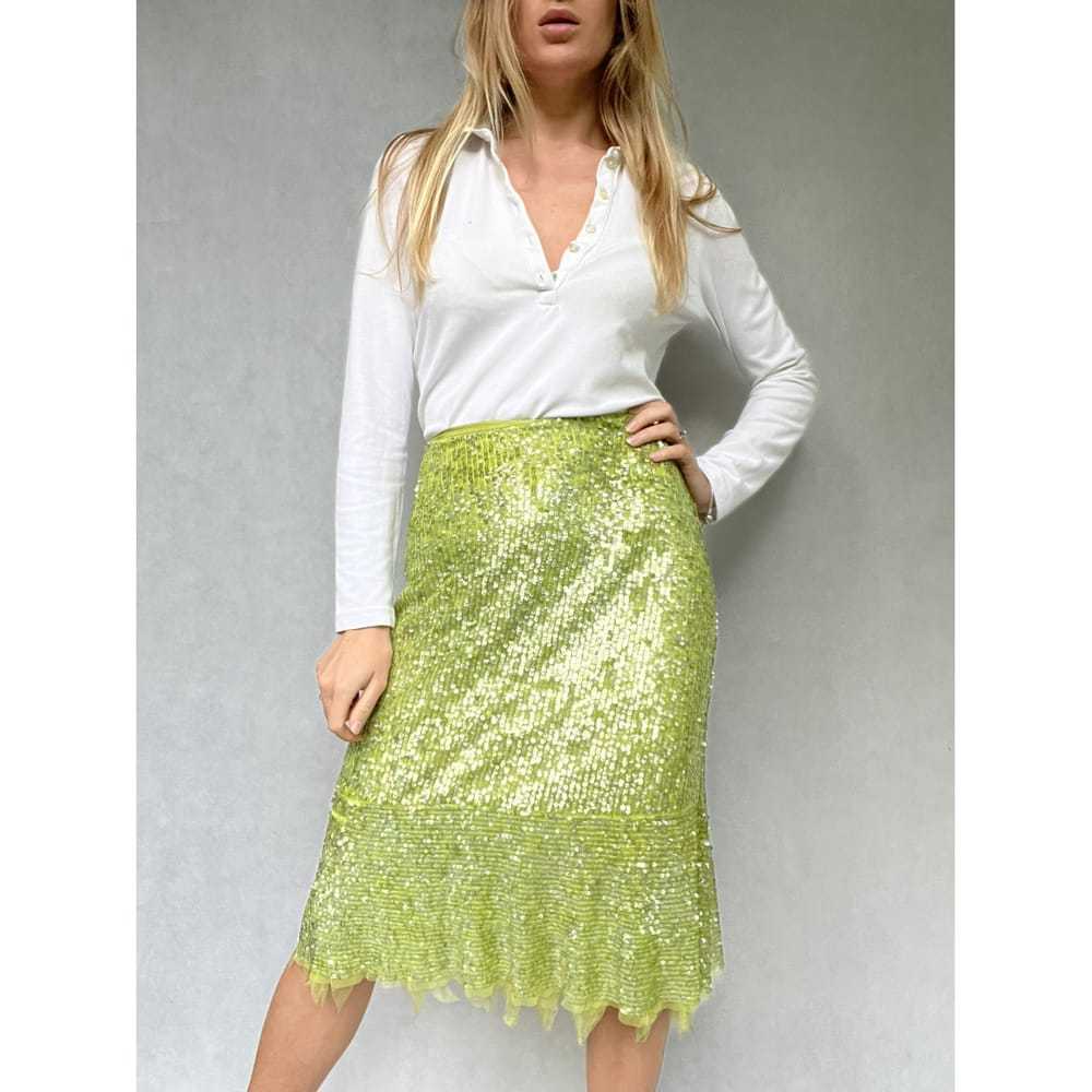 Blumarine Silk mid-length skirt - image 4