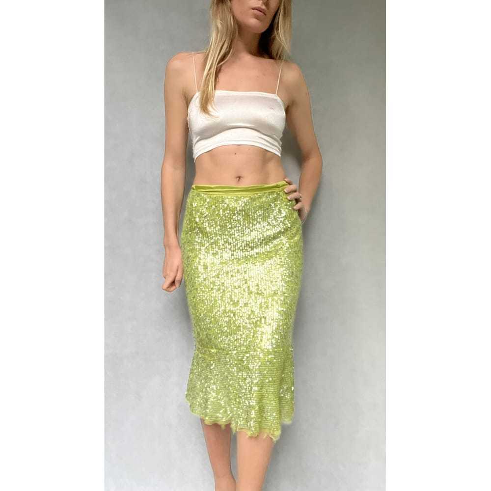Blumarine Silk mid-length skirt - image 6