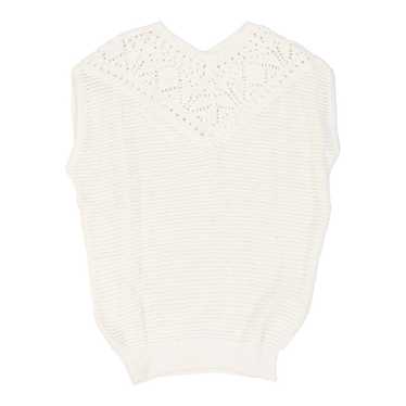 Unbranded Sweater Vest - Large White Cotton - image 1