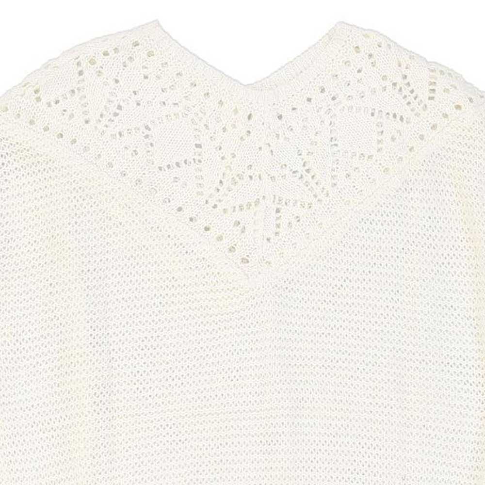 Unbranded Sweater Vest - Large White Cotton - image 3