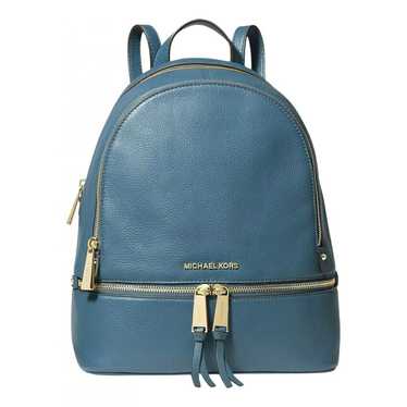 Michael Kors Rhea Zip Pebbled Vegan Leather Slim Backpack - Bright