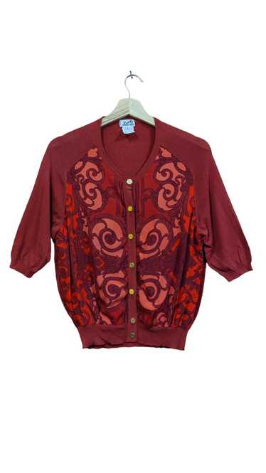 トップス HERMES Silk Vintage Pattern Cardigan Vintage 1990s Hermes Silk Knit Cardigan - Raleigh Vintage