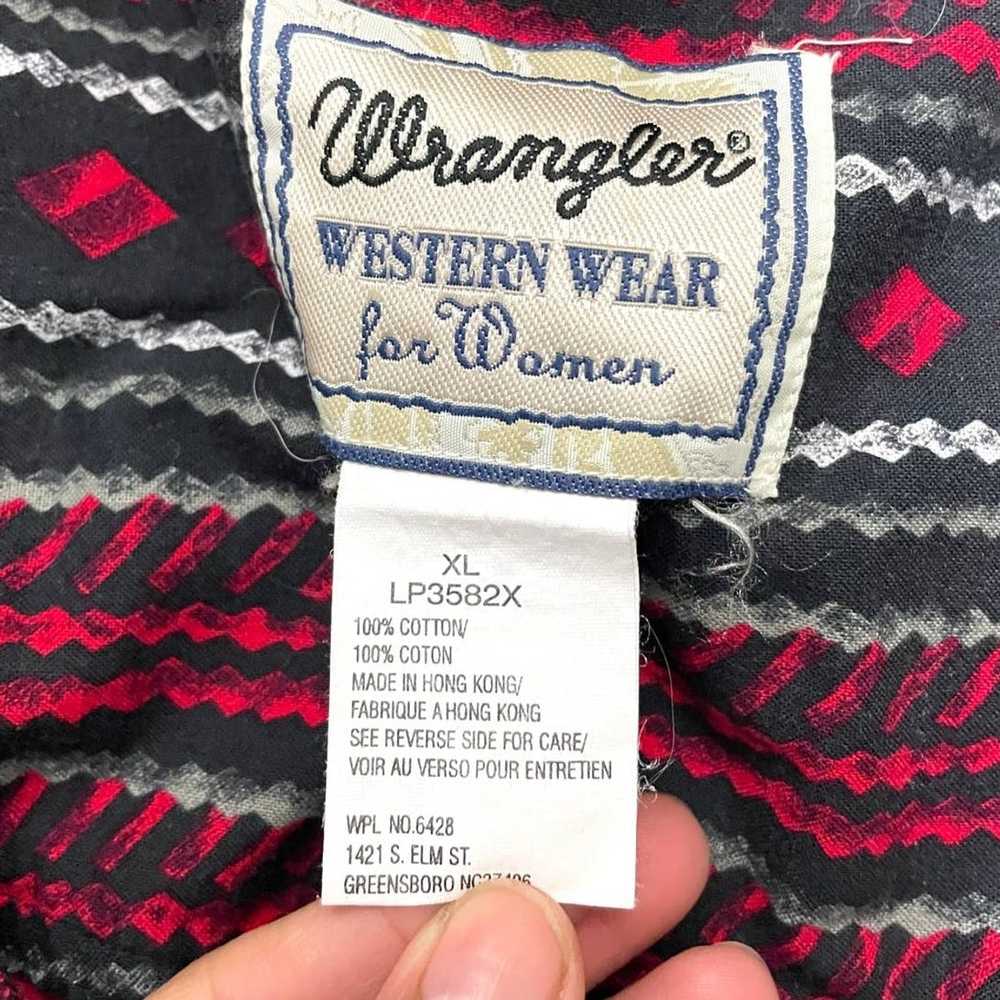 Wrangler VTG Wrangler Western Wear Blouse Sz XL C… - image 4