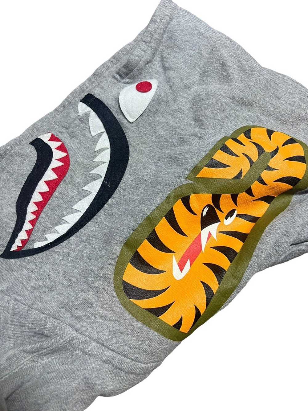 Bape BAPE shark sweat varsity jacket gray - image 4