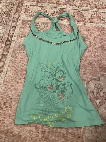 Guess Green vintage backless guess shirt