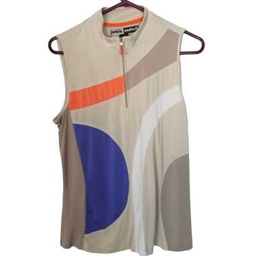 Other Jamie Sadock Womens L Tan Sleeveless 1/4 Zi… - image 1